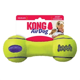KONG AirDog Dumbbell - Hondenspeelgoed - Tennisbal - Geel - 18 x 6,5 cm