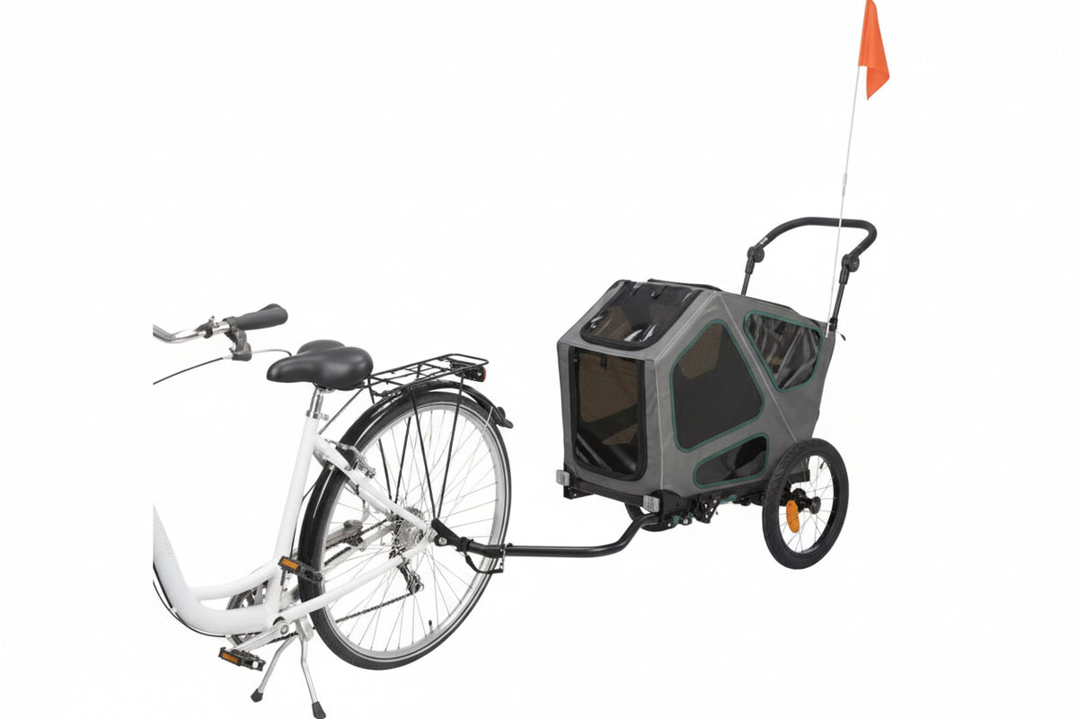 Trixie luxe hondenfietskar - grijs