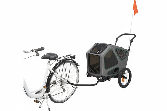 Trixie luxe hondenfietskar - grijs